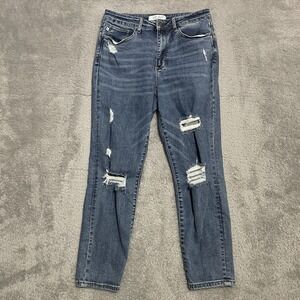 Judy Blue Jeans Womens 11/30 Slim Fit Straight Blue Denim Medium‎ Wash Stretch